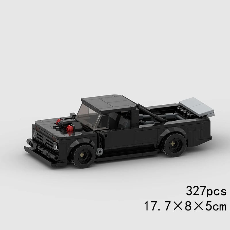 MOC Speed Sports Super Race Car Model Building Blocks Pickup Police Bricks City Racing Vehicle SUV Technical Rally Sport Toy