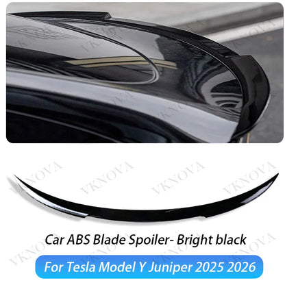 Glossy Black Rear Trunk Spoiler Trim Kit for Tesla Model Y Juniper 2025 - P Style Blade Sport Body Styling Exterior Accessories