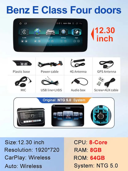 STWE New Car Multimedia Wireless Android AUTO CarPlay 10.25inch 12.3inch Screen For Mercedes Benz E Class W212 Car Video Players