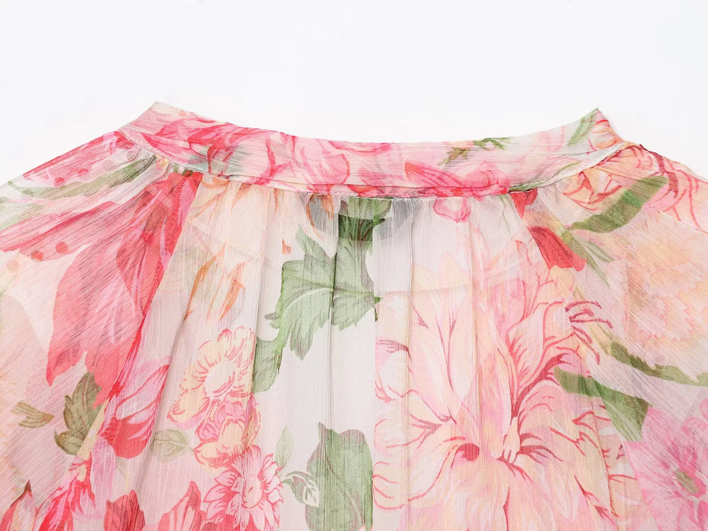 Women New Fashion Summer Casual Chic Women Blouse V-Neck Tiered Long Sleeve Loose Shirts Vintage Style Tops 3130359