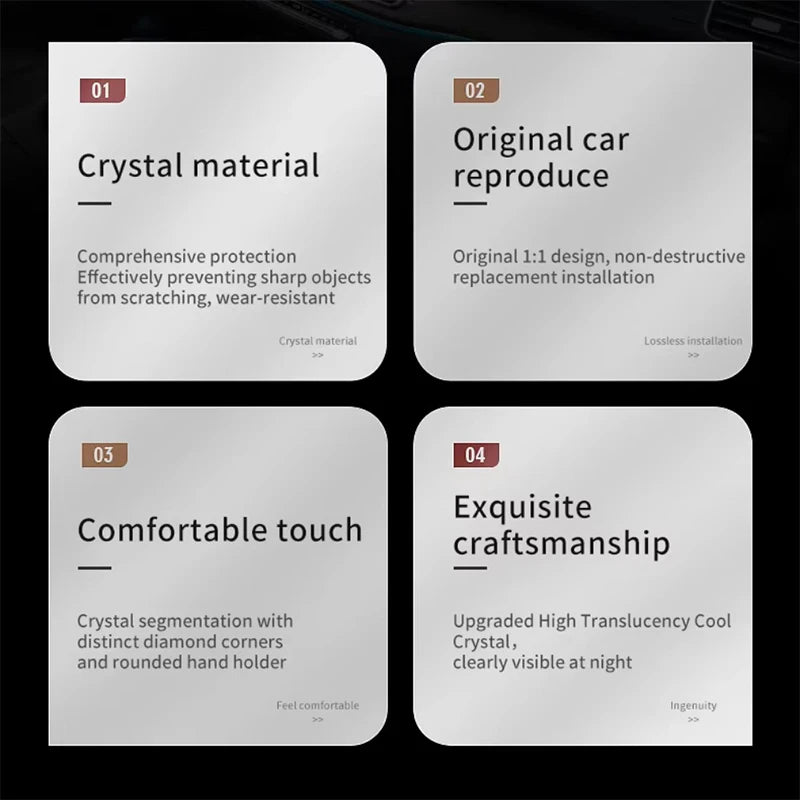 64 Color Light For Mercedes-Benz A B CLA GLA GLB GLE GLS Crystal Handle Gear Shift Knob Automatic Transmission Gear Shifter