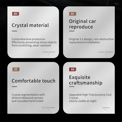 64 Color Light For Mercedes-Benz A B CLA GLA GLB GLE GLS Crystal Handle Gear Shift Knob Automatic Transmission Gear Shifter