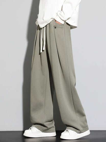 2025 Autumn Men Sweatpants Baggy Joggers Cotton Korean Sports Pants  Neutral Loose Outdoor Jogger Fitness Trouser