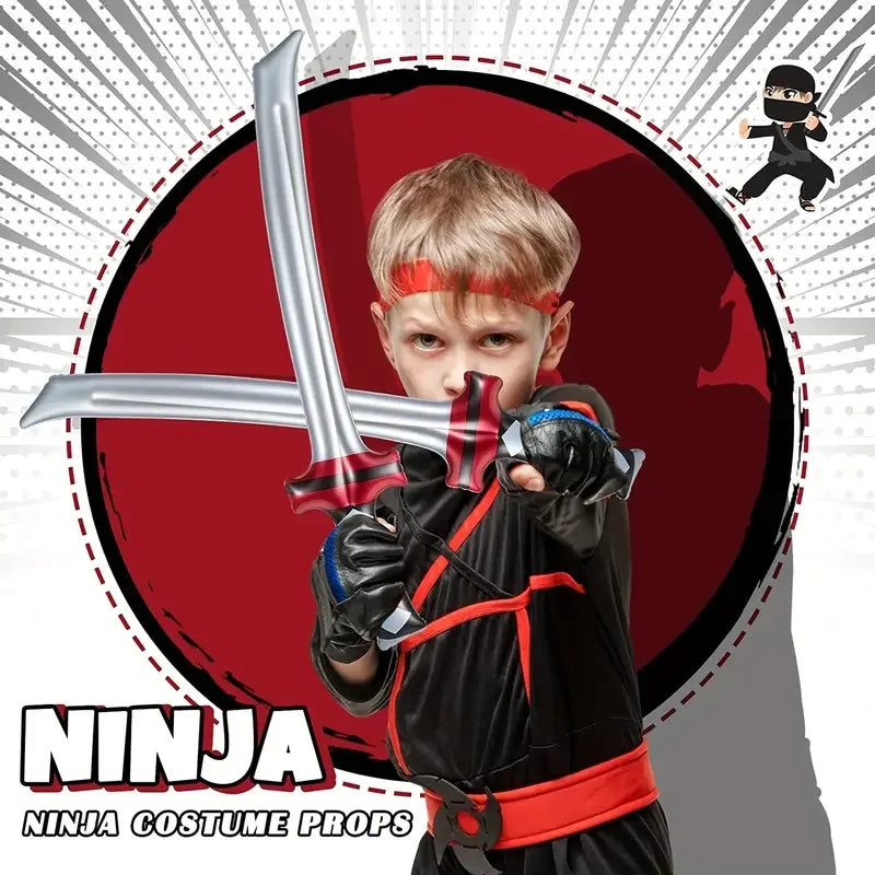 12 pcs Inflatable Ninja Samurai Sword Inflatable Samurai Sword Toy Inflatable Samurai Sword Toy