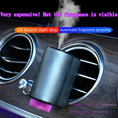 Smart Car Air Freshener Diffuser, Three Adjustable Modes, Intelligent Car Aroma Diffuser with 3pcs Essential Oil
