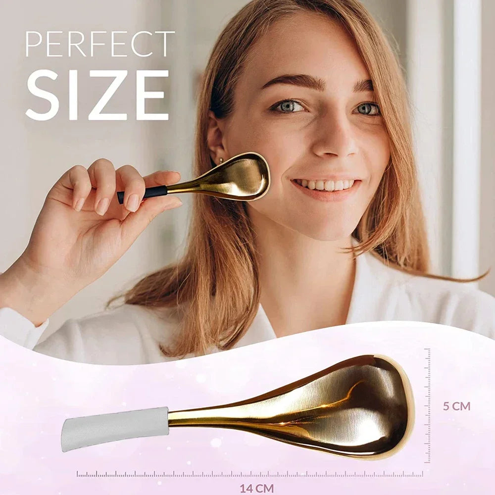 Ice Globes for Face 2PCS Luxury Rose Gold Cryo Sticks Face Roller Cold & Heat Relief Beauty Facial Massage Tools Birthday Gift