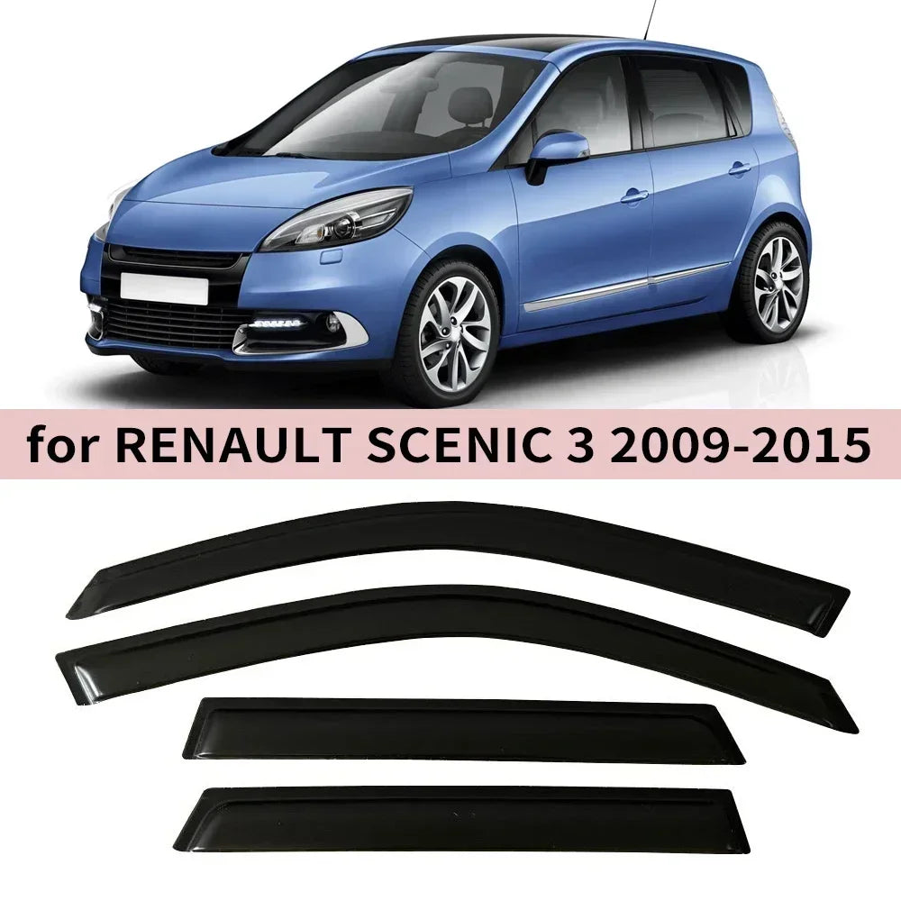Window Visor for Renault SCENIC 3 2009 2010 2011 2012 2013 2014 2015 Wind Deflectors Rain Guards Door Visor Vent Shades