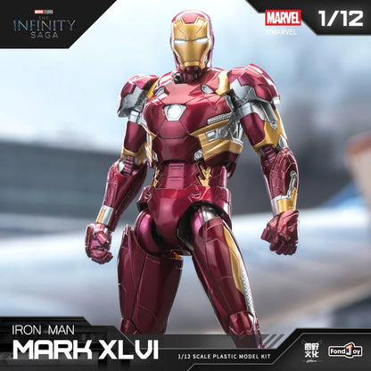 NEW Original Fondjoy Anime Figure Iron Man MK46 Model Kit 1/12 Infinity Saga Ironman Mark 46 Assembly ABS Joint Movable Kid Toys