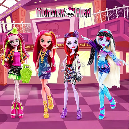 Original Monster High Fest Scary Sweet Birthday Prom Party Secrets Garden Wednesday Addams Collectible Fashion Doll Kid Gift Toy