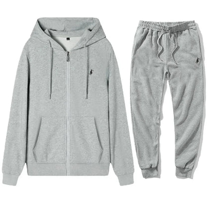 New Men's Fashion Classic Hoodie and Sweatpants Set, Suitable for Autumn and Winter, for Leisure, Fitness and Warmth