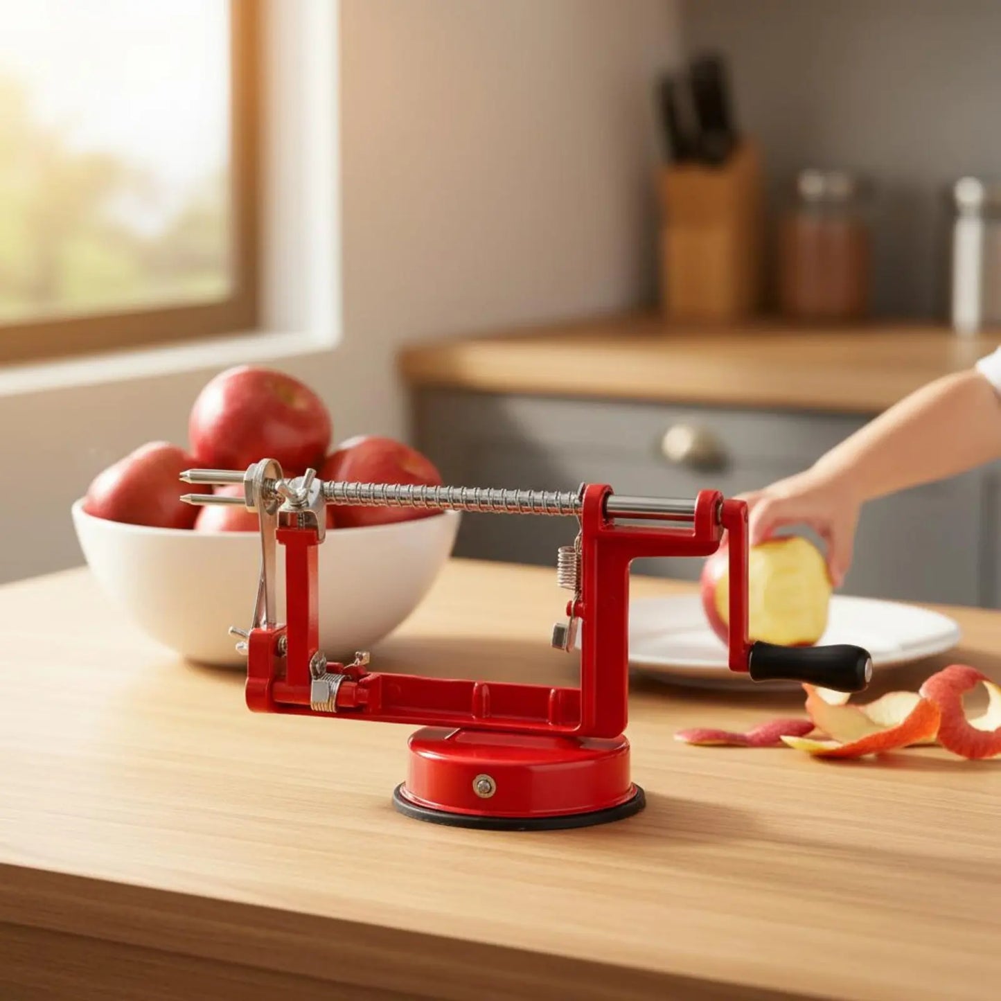 Apple Peeling Tool Cutter Corer Multi Function 3 in 1 Apple Peeling Tool Food Prep Gear Hand Crank Kitchen Tool Easy to Use