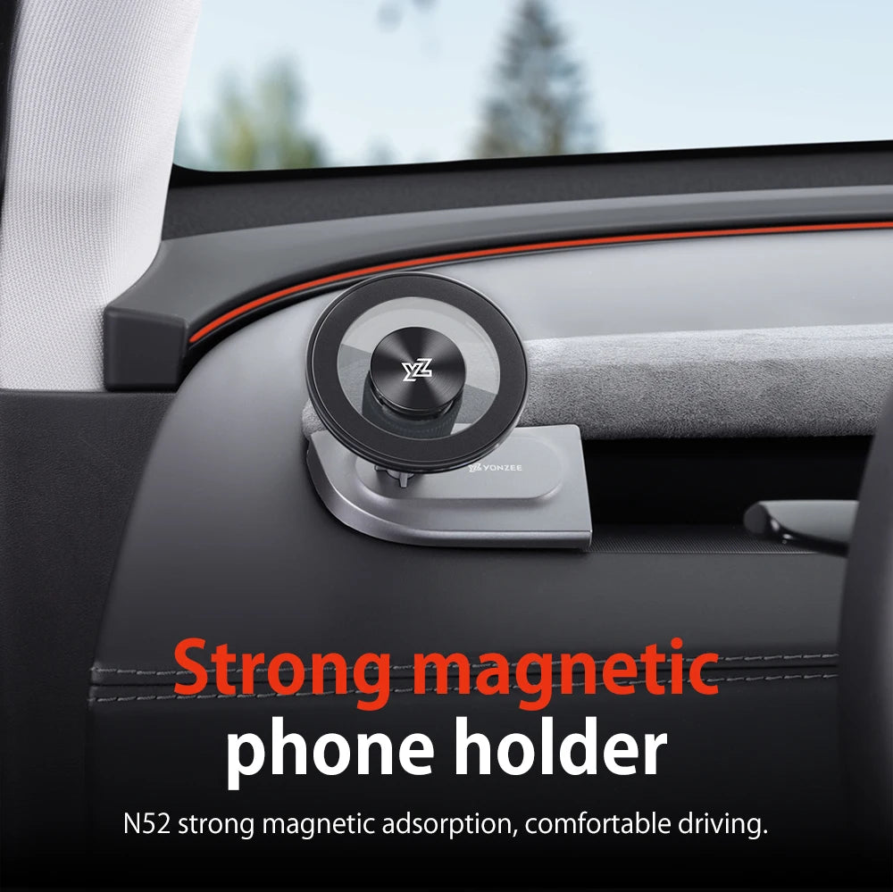 YZ For Tesla Model 3 Y YL Highland Juniper 360° Rotation Car Phone Holder ABS Strong Magnetic Mount Phone Stand 2026 Accessories