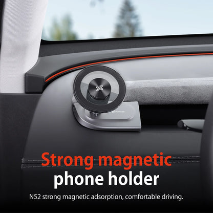 YZ For Tesla Model 3 Y YL Highland Juniper 360° Rotation Car Phone Holder ABS Strong Magnetic Mount Phone Stand 2026 Accessories
