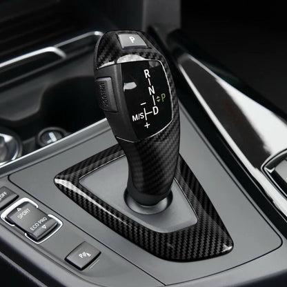 Car Center Console Dashboard Gear Shifter Panel For BMW F30 F31 F34 3GT F32 F33 F36 Trim Accessories, Carbon Fiber ABS Sticker