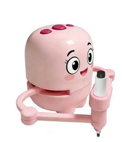 Children's Early Education Painting Robot, Pink, Children's Toy Gift, Includes 100 Drawing Cards