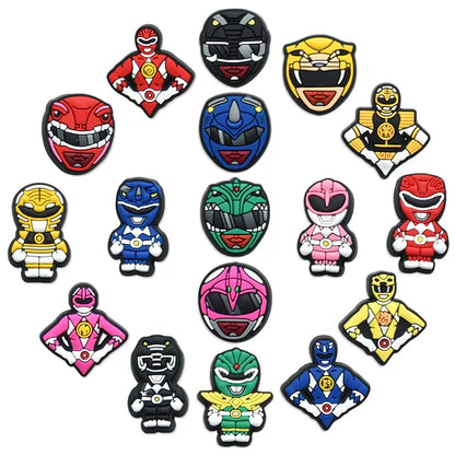 17-100pcs Cartoon Animation Team Shoe Charms PVC DIY Shoes Decoration Sandal Accessories Buckle for Kids Man Party Gifts