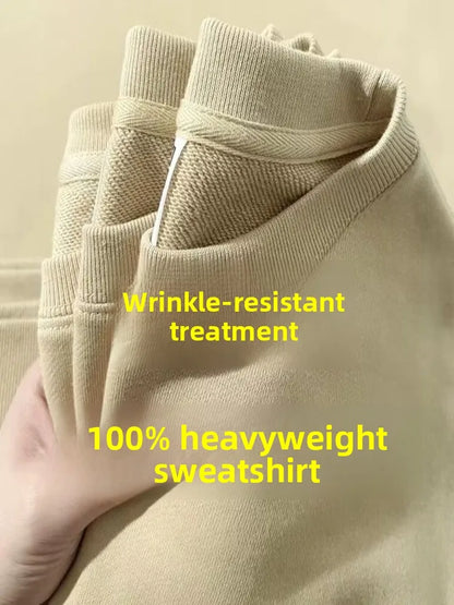 Unisex 100% Cotton Hoodie Long Sleeve round Neck Loose Fit  Color Base Layer Spring Autumn Winter New Arrival