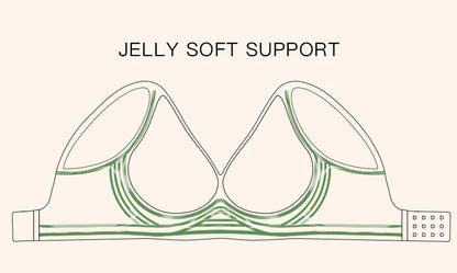SUJIIN Plus Size Seamless Bra Sets for Women 2025 Push Up Wireless Minimizer Bras Lady Anti-sagging Bralettes for Large Breasts