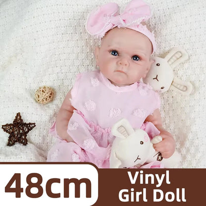 JOYORA Cute Realistic Full Body Vinyl Girl Dolls Realistic Reborn Dolls With Clothe Children'S Toys Holiday Gift Collectible Toy