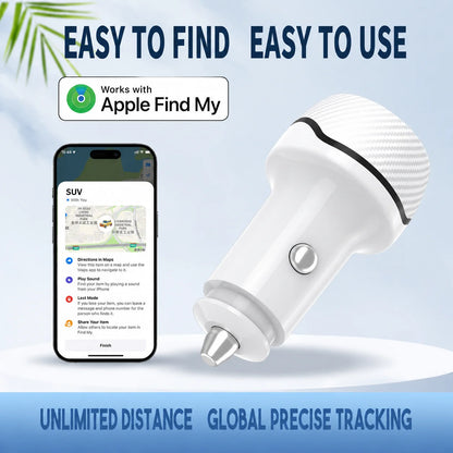 Car Charge GPS Locator Tracker 20W USB Phone Charger Fast Charging Type C QC3.0 With iPhone Find My Apple Official App