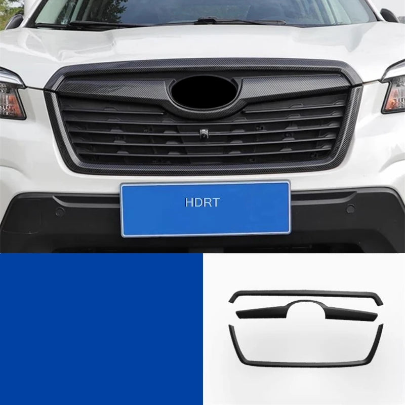 For Subaru Forester 2019-2021 Car Styling Front Racing Grills Hood Cover Trim Protector Decoration Accessories Exterior Sticker