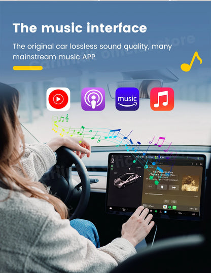 CarlinKit T2C For Tesla Upgrade CarPlay Wireless Android Auto Universal Model 3 Model Y X S 5Ghz WiFi CarPlay Ai Box SpotifyWaze