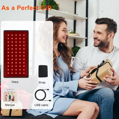 Red Light Therapy Belt Infrared Light Therapy Pad with Portable Battery,Cordless 660nm 850nm Full Body Red Light Mat Therapy pad