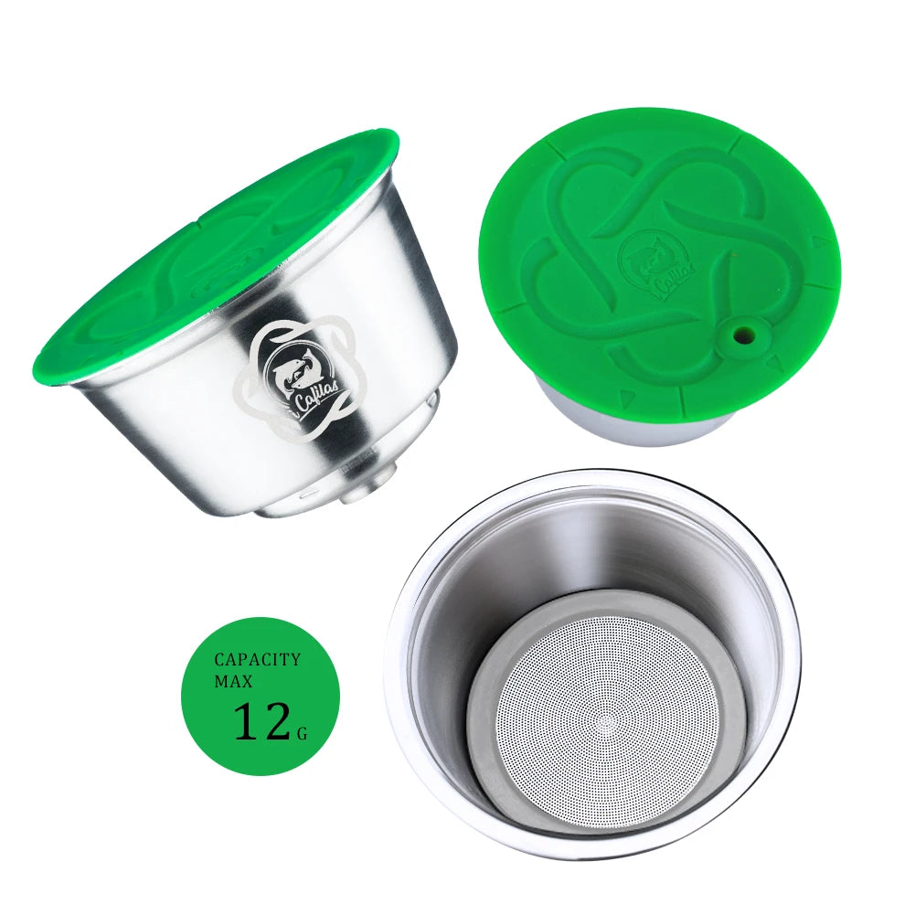 Refillable Milk & Coffee Capsule for Nescafe Dolce Gusto Stainless Steel Reusable Coffee Pod Filters for Picolo xs  Machine