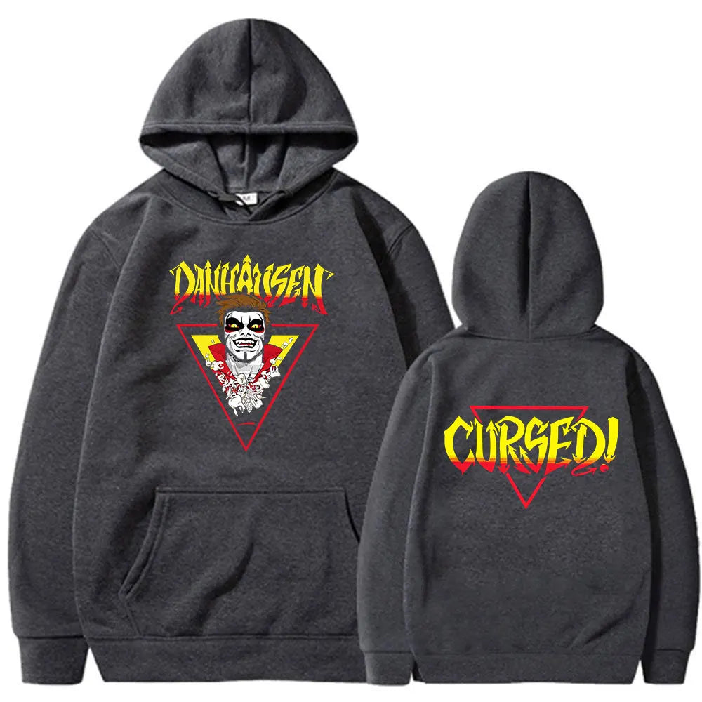 Danhausen Cursed Merch Hoodies Men's Women Clothing Fashion Hip Hop Hooded Sweatshirt Vintage Long Sleeves Pullovers Streetwear