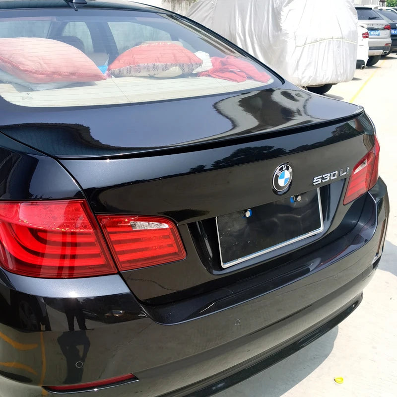 M5 Style Trunk Spoiler For BMW 5 Series F10 F11 2011-2017 Glossy Black Carbon Fiber Rear Lip Wing Boot Lid
