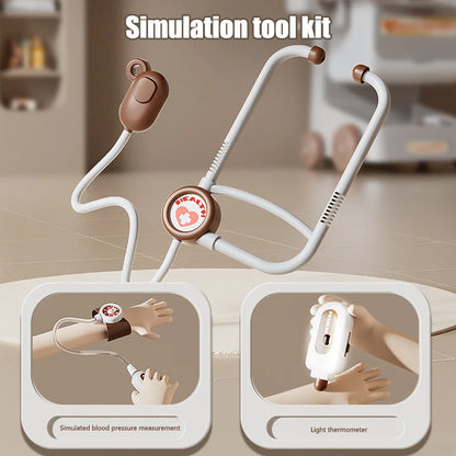 Doctor Play Set for Kids, Stethoscope Medical Toy Kit with Role Play Children's Doctor Pretend Game Accessories for 3 Year Gifts