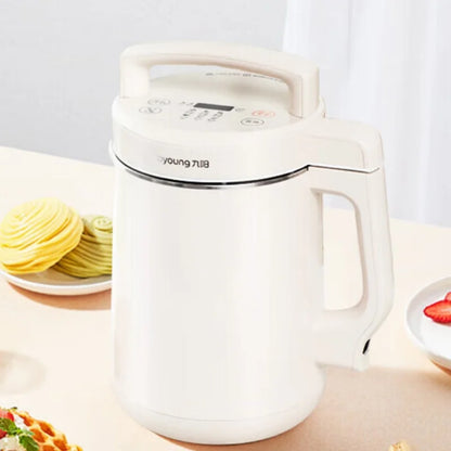 Joyoung 1.6L Soy Milk Maker, Wall Breaking, No Filter & No Boil, Fully Automatic, Multifunctional for 2-5 People, Off White