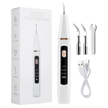 Ultrasonic Dental Scaler Electric Sonic Teeth Plaque Cleaner Dental Stone Removal For Teeth Tartar Stain Teeth Calculus Remover