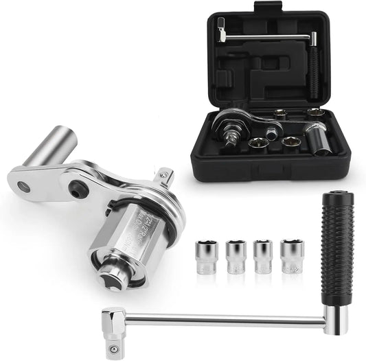 Torques Multiplier Wrench Kit, 1/2in Drive 1:16 Heavy Duty Lug Nut Remover. with 17 19 21 22mm Sockets, for Changing Tires