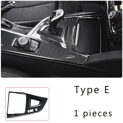 LHD Car Styling Carbon fiber Center Console Air outlet Panel Cover Trim Stickers frame For BMW F30 F31 F32 F34 F36 Accessories