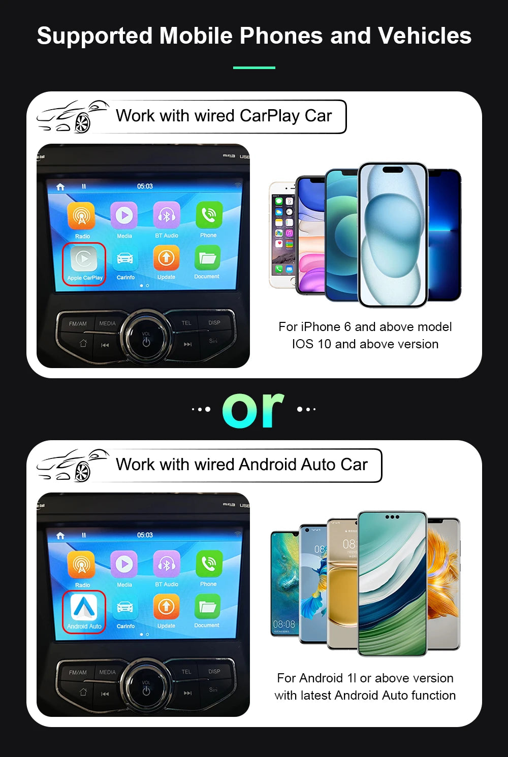 IHeylinkit New 2 In 1 Mini Wireless Carplay Android auto Wireless Adapter Smart connectivity for most vehicle models