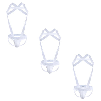 Men's Harness Straps Sexy Body Bondage Bra Underwear Nightclub Erotic Costume Hollow Out Performance Tank Top Clothing Corset