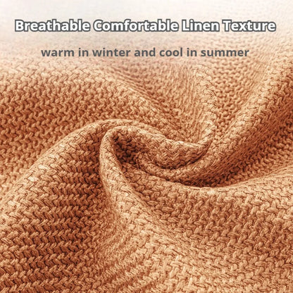 1pc Hooded Car Seat Cover - Premium Linen Texture for All-Season Comfort & Breathability, Universal Design for Sedans, SUVs