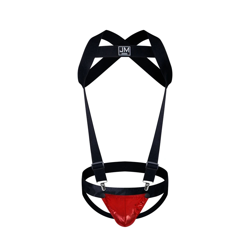 Detachable Split-type Sets Men Bodysuit Suspender Jumpsuits Jock Strap Harness Gay Underwear Jockstrap Removable Penis Pouch