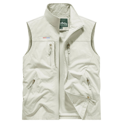 Men's Outdoor Sports Leisure Windproof Cold Proof Warm Vest for Autumn and Winter Comfortable Plush Warm and Fashionable Vest