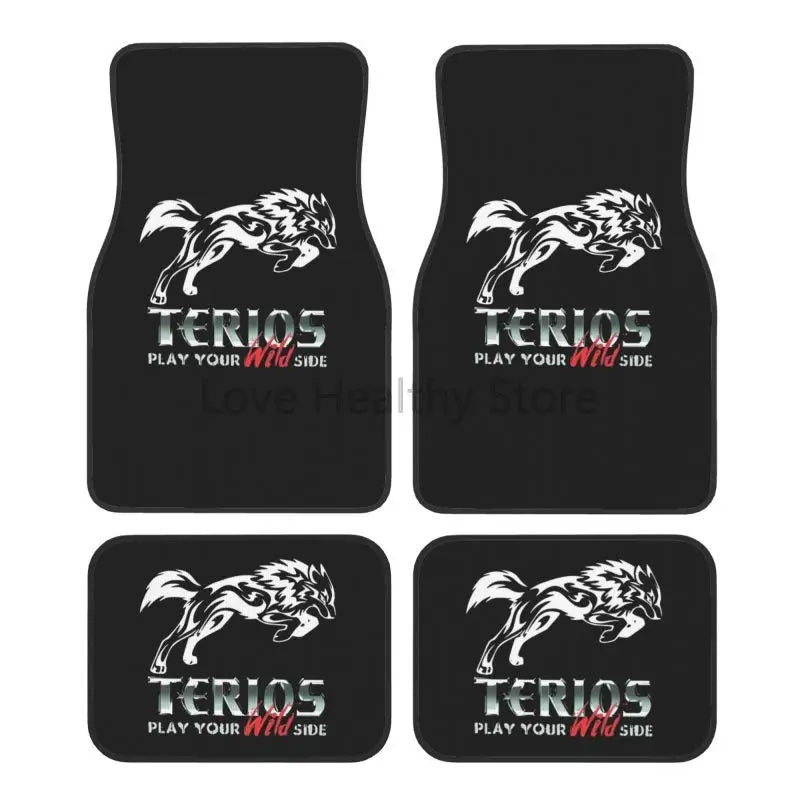Custom Daihatsu Terios Print Car Floor Mats Carpets Vehicle Front & Rear Foot Mats with Non Slip Backing All Weather for Car SUV