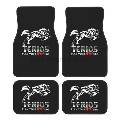 Custom Daihatsu Terios Print Car Floor Mats Carpets Vehicle Front & Rear Foot Mats with Non Slip Backing All Weather for Car SUV
