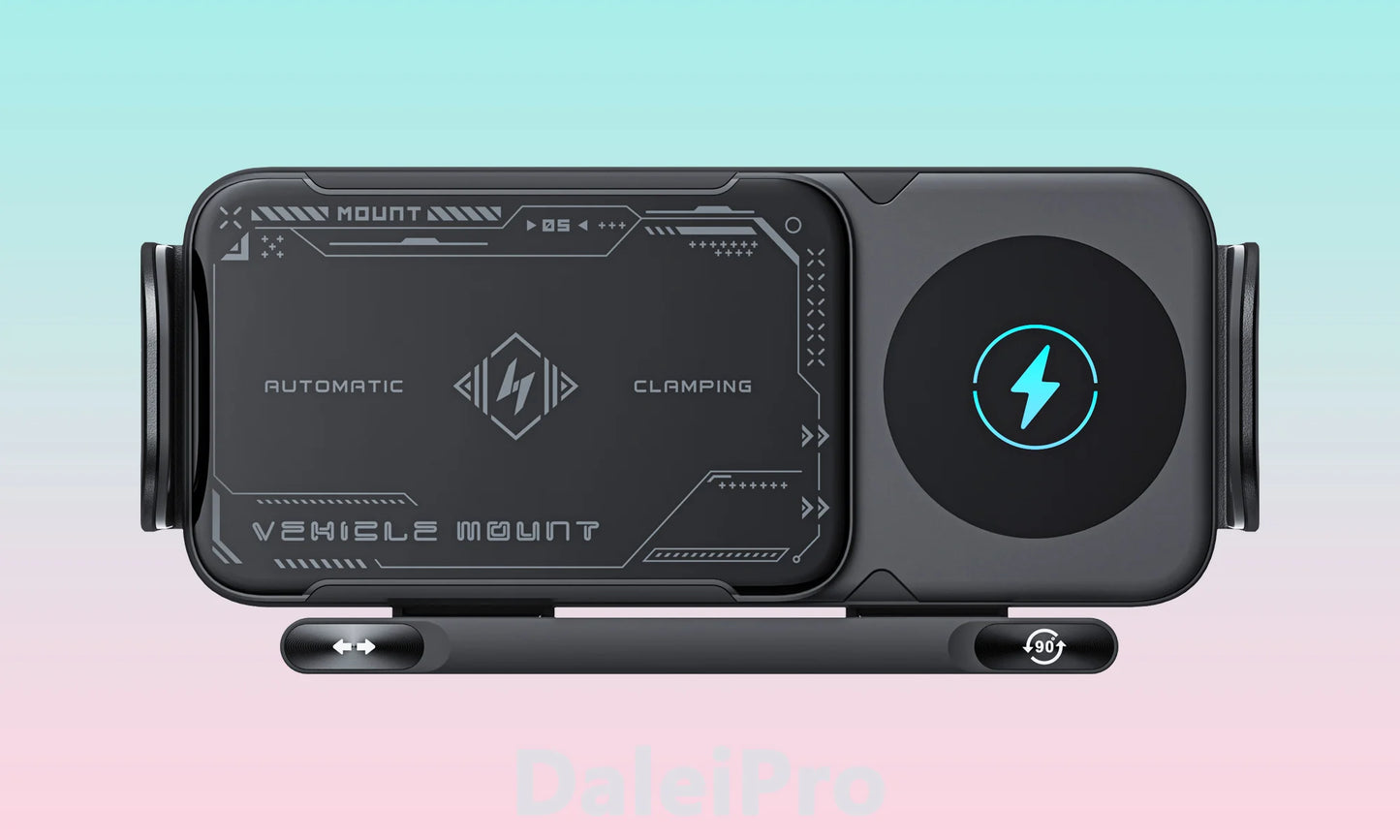 Universal Car Phone Holder Wireless Charger Phone Mount Intelligent Induction Electric Rotation Phone Holder Charger Magsafe