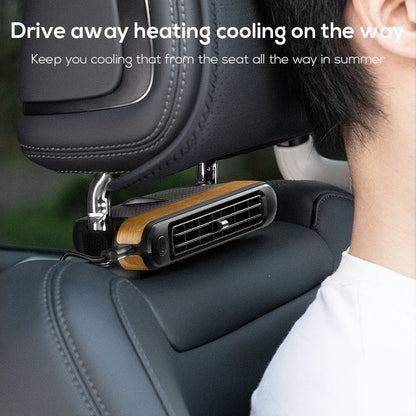 Yanace Portable Car Seat Cooling Fan USB Rechargeable Backseat Air Cooler with Strong Wind for Summer Travel Accessories