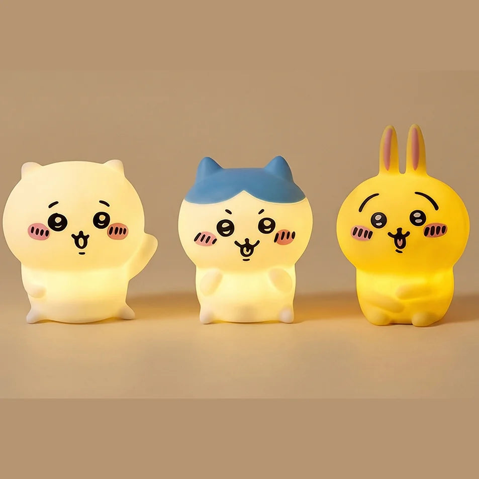 2026 Chiikawa Anime LED Night Light Hachiware Usagi Rabbit Lamp Bedroom Desktop Decor Birthday Gift for anyone Best Gift Toy