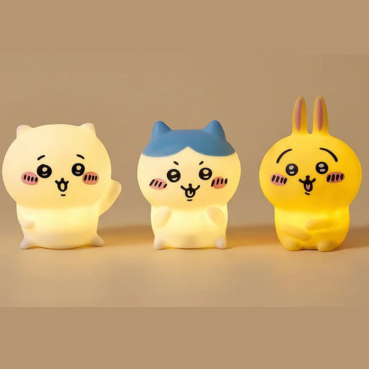 2026 Chiikawa Anime LED Night Light Hachiware Usagi Rabbit Lamp Bedroom Desktop Decor Birthday Gift for anyone Best Gift Toy