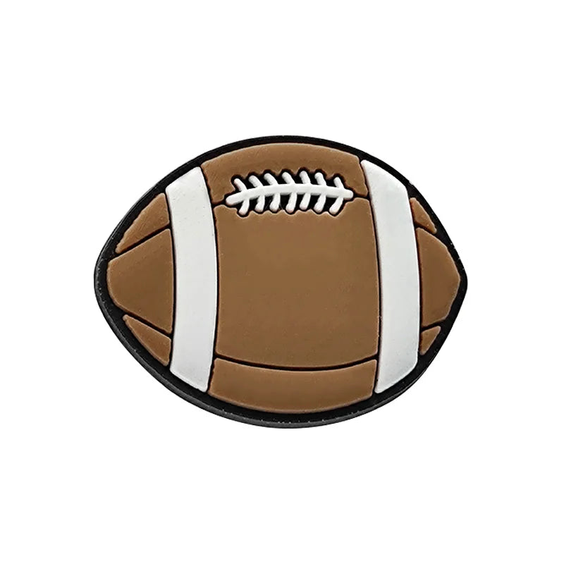 1PCS Sports Ball Shoe Charms Soccer Basketball Baseball Decoration Pins Trendy Shoe Accessories for Teens Boys Sports Fans Gifts