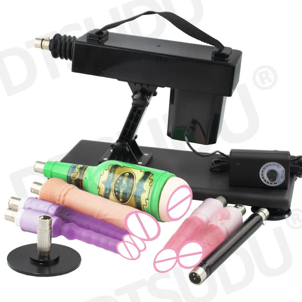 Female Sex Machine with Dildo and Masturbation Cup, Hands-Free G-Spot Clitoral Stimulation, Adult Sex Machine