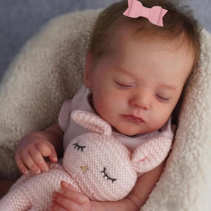 New Face Finished Reborn Baby Doll Alessia Lifelike Hand-Detailed Painted 3D Skin Tone Visible Veins Newborn Toy Gift For Girls