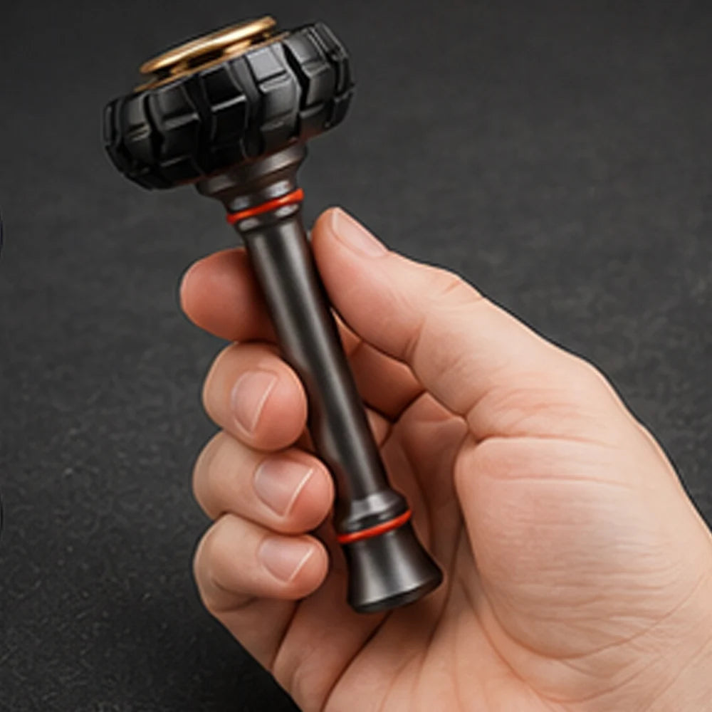 EDC Fidget Spinner Wand, Ratchet Windmill Spinning Top, Adult Stress Relief Toy, Magnetic Metal